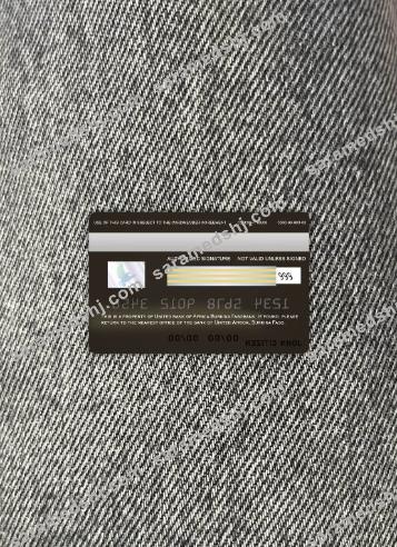 Burkina Faso United bank for Africa visa card photolook back